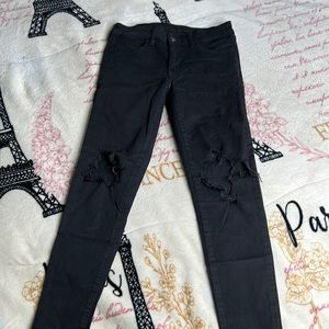 Black ripped jeans